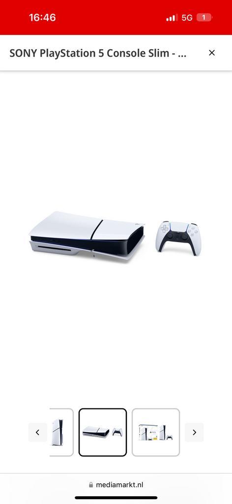 Ps5 slim disc edition, Spelcomputers en Games, Spelcomputers | Sony PlayStation 5, Zo goed als nieuw, Ophalen of Verzenden