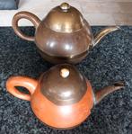 Twee antieke terracotta theepotjes 19e eeuw, Antiek en Kunst, Ophalen of Verzenden