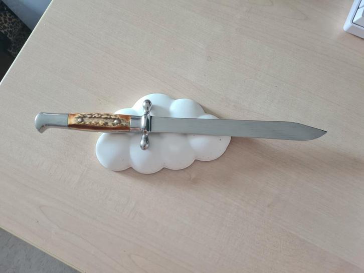 Browning verzamelmes – 28 cm – gewei handvat, Antiek en Kunst, Antiek | Overige Antiek, Ophalen of Verzenden