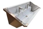 RVS Wastrog inclusief kranen - 120cm, Doe-het-zelf en Verbouw, Ophalen of Verzenden, Nieuw, Rvs, Wastafel