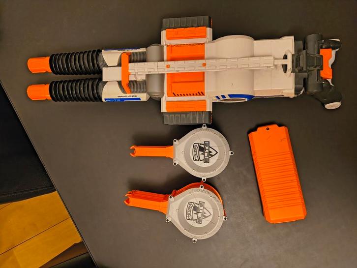 Nerf N-strike Elite Rhino-Fire-blaster, Kinderen en Baby's, Speelgoed | Buiten | Actiespeelgoed, Gebruikt, Ophalen