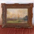 W.G.F. Jansen (1971-1949), olieverf, landschap met koeien, Ophalen of Verzenden