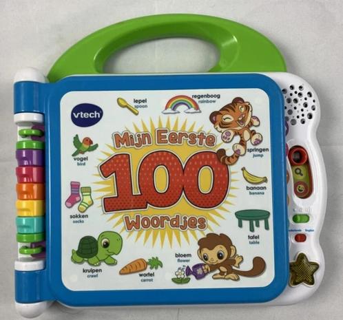 Vtech Mijn Eerste 100 Woordjes Interactief Nederlands Engels, Kinderen en Baby's, Speelgoed | Vtech, Zo goed als nieuw, Verzenden