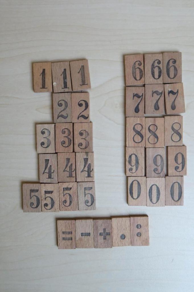Houten cijferblokjes om te leren rekenen, Kinderen en Baby's, Speelgoed | Houten speelgoed, Gebruikt, Overige typen, Ophalen of Verzenden