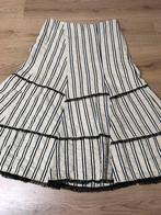 Leon ecru gestreepte rok 38 zwart wit linnen katoen, Kleding | Dames, Rokken, Maat 38/40 (M), Wit, Leon, Ophalen of Verzenden