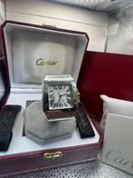 Cartier santos 100XL Staal, Sieraden, Tassen en Uiterlijk, Horloges | Heren, Staal, Staal, Polshorloge, Zo goed als nieuw