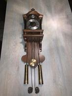Oude Wandklok met Houten Afwerking, Ophalen of Verzenden, Wandklok