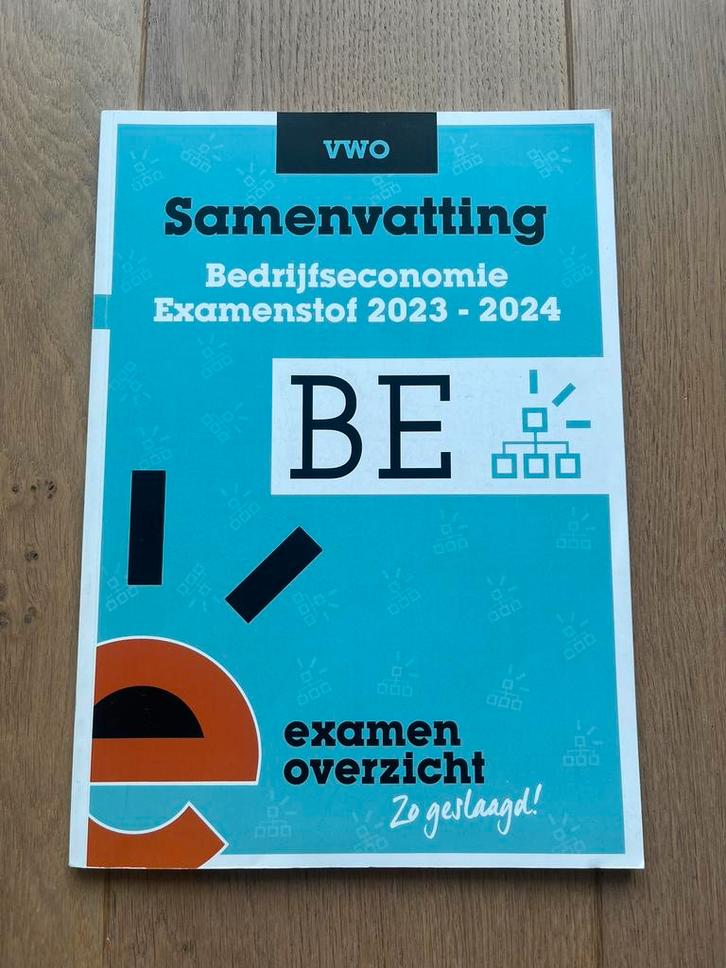 Examenoverzicht Samenvatting Bedrijfseconomie VWO, Boeken, Schoolboeken, Nieuw, Bedrijfseconomie of M&O, VWO, Ophalen of Verzenden