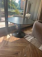 Zwarte ronde eettafel, Huis en Inrichting, Tafels | Salontafels, Ophalen of Verzenden, Zo goed als nieuw, Rond, 100 tot 150 cm