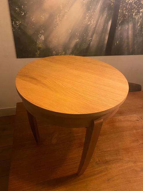 Handgemaakte bijzettafel, Huis en Inrichting, Tafels | Bijzettafels, Nieuw, Rond, 45 tot 60 cm, Minder dan 55 cm, Hout, Ophalen of Verzenden