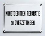 Emaille Bord Reclamebord Kunstgebitten Reparatie Tandarts, Verzenden