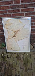 Oude plattegrond van Wouw  inclusief lijst, Huis en Inrichting, Ophalen, Gebruikt, 50 tot 75 cm, 50 tot 75 cm