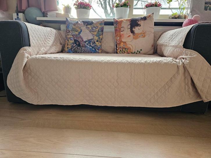 IKEA 2.5-zits Slaapbank ,comfortable, donkergrijs, Huis en Inrichting, Banken | Sofa's en Chaises Longues, Zo goed als nieuw, Tweepersoons