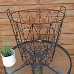Leuke zwart metalen mand draadmand met handvaten 40x45x29, Ophalen, Overige materialen, Gebruikt, Mand