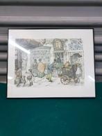 Tekening / prent Antiek Pieck  in zwarte lijst, Huis en Inrichting, Ophalen of Verzenden, 'T Olde Gre-j, Info@toldegrej.nl, Endepoelstraat 20f Didam