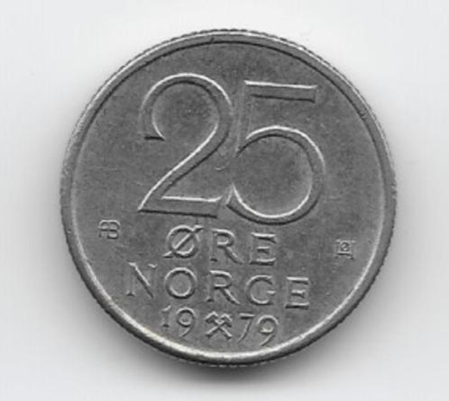 Noorwegen 25 øre 1979 KM# 417, Postzegels en Munten, Munten | Europa | Niet-Euromunten, Losse munt, Overige landen, Verzenden