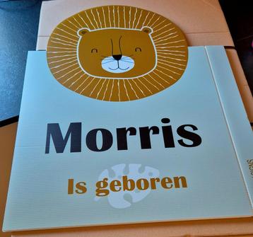 Geboortebord raam | leeuw beschikbaar voor biedingen