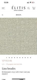 Elitis lins brodes vp 953 06, Huis en Inrichting, Stoffering | Behang, Ophalen of Verzenden, Minder dan 10 m²
