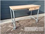 Bureau steigerhout en steigerbuis met lade en slot