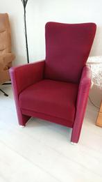 Fauteuil donkerrood stof Prominent, Huis en Inrichting, Fauteuils, Minder dan 75 cm, Zo goed als nieuw, 50 tot 75 cm, Ophalen