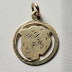 Kinderkopeje 14k goud bedeltje, Sieraden, Tassen en Uiterlijk, Kettinghangers, Gebruikt, Overige voorstellingen, Ophalen of Verzenden