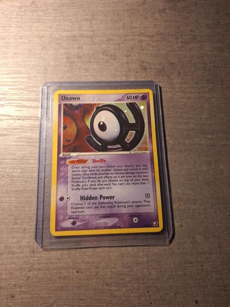 Unown U - Skyridge - Zeldzame Pokémon kaart, Ophalen of Verzenden, Gebruikt, Losse kaart