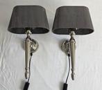 Wandlamp (2) - Verzilverd, Ophalen of Verzenden, Gebruikt, Metaal