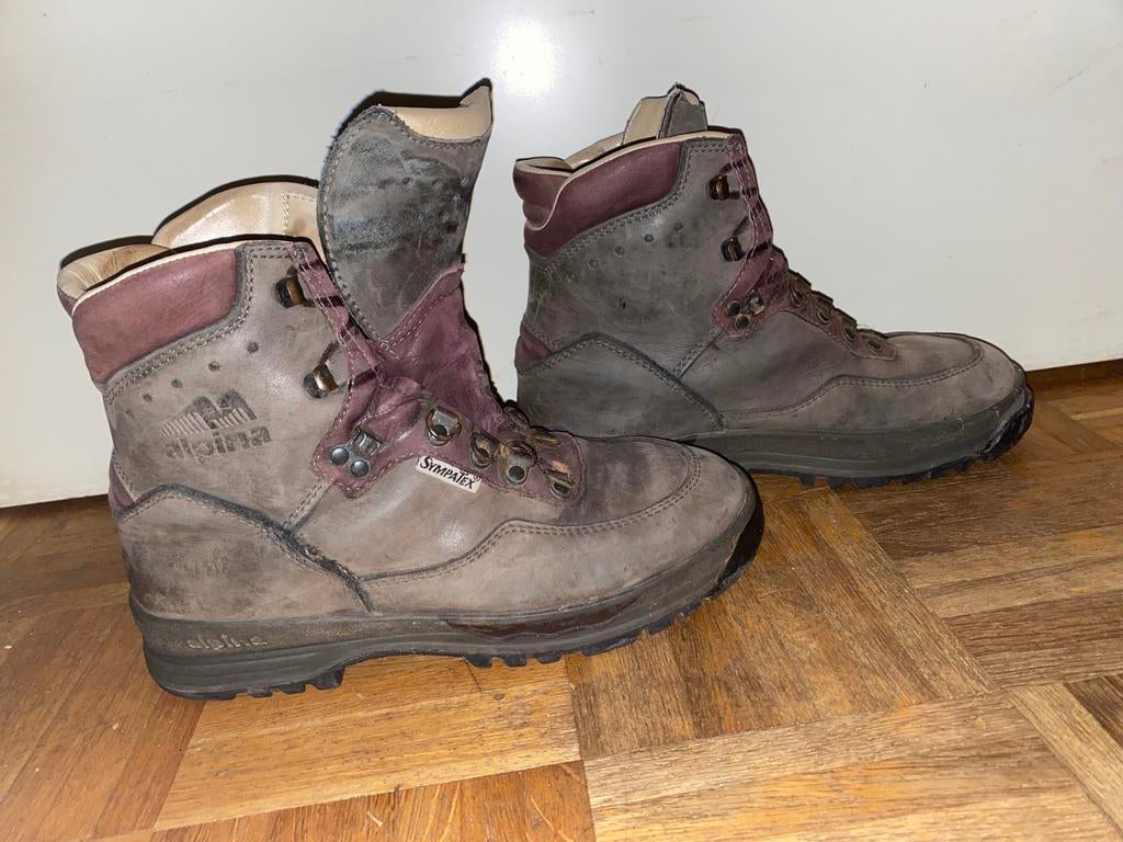 Alpina sympatex leer wandelschoenen 8 42, Ophalen, Gebruikt, Schoenen