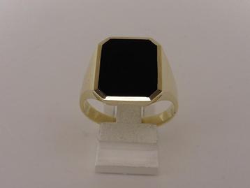 Gouden herenring met onix                                G49 beschikbaar voor biedingen