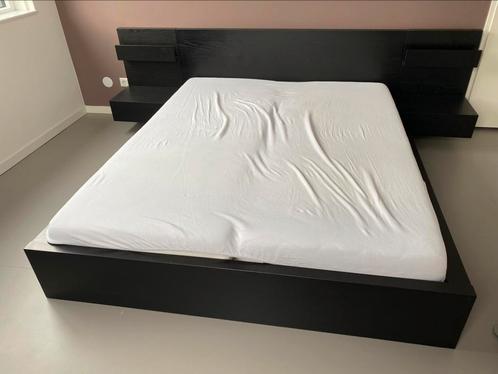 IKEA Malm tweepersoonsbed 160x200 incl nachtkastjes, Huis en Inrichting, Slaapkamer | Bedden, Gebruikt, Tweepersoons, 160 cm, 200 cm