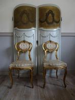 Oude Franse vergulde stoeltjes 2 stuks, Ophalen of Verzenden