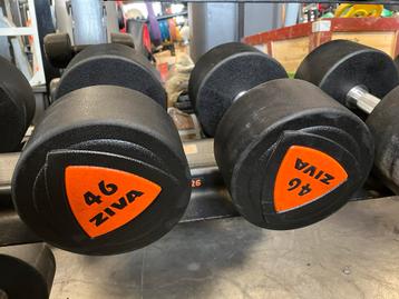 2 x 46 kg ziva pu Urethane dumbells dumbbell set gewichten beschikbaar voor biedingen