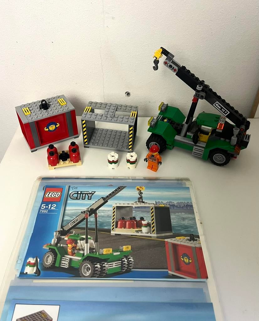Lego 7992 container stapelkraan set, Kinderen en Baby's, Speelgoed | Duplo en Lego, Zo goed als nieuw, Lego, Complete set, Ophalen of Verzenden