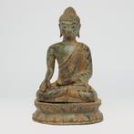 Boeddha beeld – Bhumisparsa Mudra – gepatineerd brons –26 cm, Ophalen of Verzenden, Nieuw