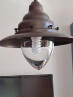 Visserslamp middelgroot 37cm brons met lamp.G van den Heg., Ophalen of Verzenden, Zo goed als nieuw, Minder dan 50 cm