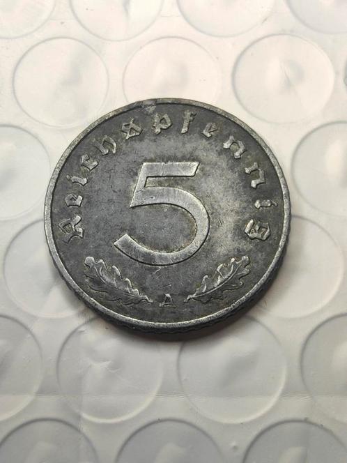 Set van 5 Reichspfennig munten – Duitsland WO2 jaren '40, Postzegels en Munten, Munten | Europa | Niet-Euromunten, Setje, Duitsland