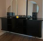 Rolluik dressoir zwart vintage design, Ophalen, Zo goed als nieuw, 50 tot 75 cm, 150 tot 200 cm