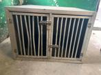 Dubbele hondenkennel/ autobench 103x 103 en 74 hoog, Dieren en Toebehoren, Ophalen, Gebruikt
