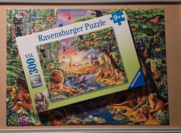 Ravensburger puzzel 300 XXL stukjes Dieren Jungle Avondzon beschikbaar voor biedingen