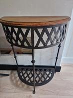 Half Ronde Bijzettafel IJzer, Huis en Inrichting, Tafelonderdelen, Ophalen