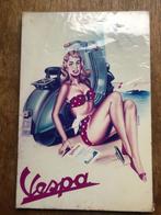 Vintage Vespa scooter reclamebordje NIEUW, Ophalen of Verzenden, Nieuw, Reclamebord
