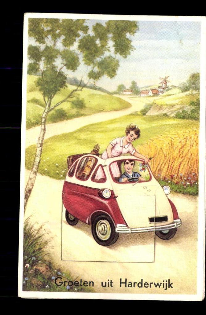 Harderwijk (Gld.), Leporello, Klepjeskaart met 10 afb., 1962, Verzamelen, Ansichtkaarten | Nederland, Gelopen, Gelderland, 1960 tot 1980