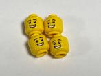 Partij Lego 4x nieuwe geel hoofd met grote lach en tanden