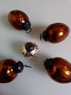 5 dik glazen kerstballen, Ophalen, Gebruikt