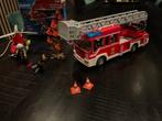 PLAYMOBIL City Action Brandweer ladderwagen en helikopter, Ophalen, Zo goed als nieuw, Los playmobil