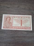 Misdruk biljet 1 gulden 1949, ontbrekende kleur achterzijde, Ophalen of Verzenden
