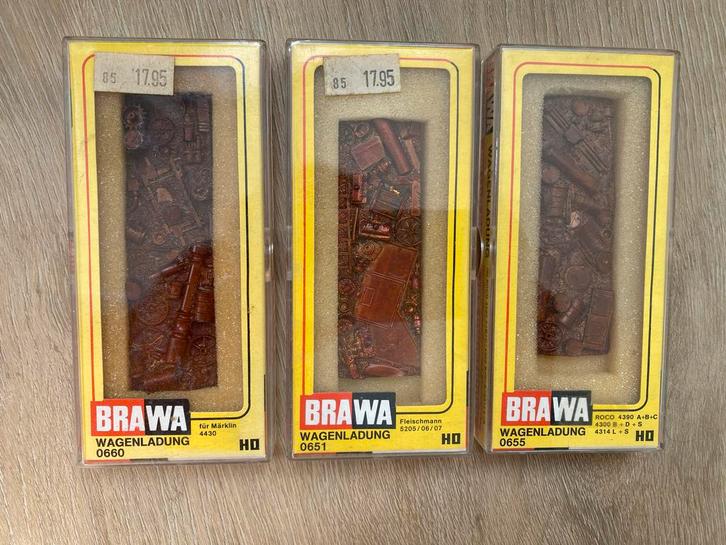 BRAWA Wagenlading H0 - 3 Sets, Hobby en Vrije tijd, Modeltreinen | H0, Nieuw, Wagon, Gelijkstroom of Wisselstroom, Ophalen of Verzenden