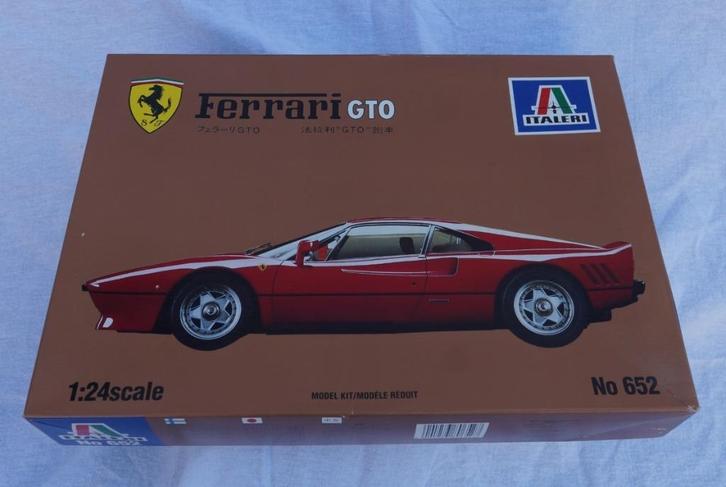 ITALERI FERRARI GTO 1984 NO.652 1/24 SCHAAL ZELDZAME VINTAGE, Hobby en Vrije tijd, Modelauto's | 1:24, Nieuw, Auto, Overige merken
