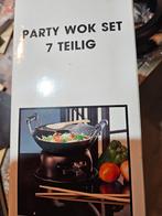 Party wok set 7 delig zie foto's, Ophalen of Verzenden, Wok