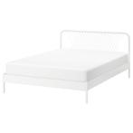 IKEA NESTTUN Tweepersoonsbed 160 x 200cm incl. lattenbodems, Huis en Inrichting, Slaapkamer | Bedden, Ophalen, Wit, Tweepersoons